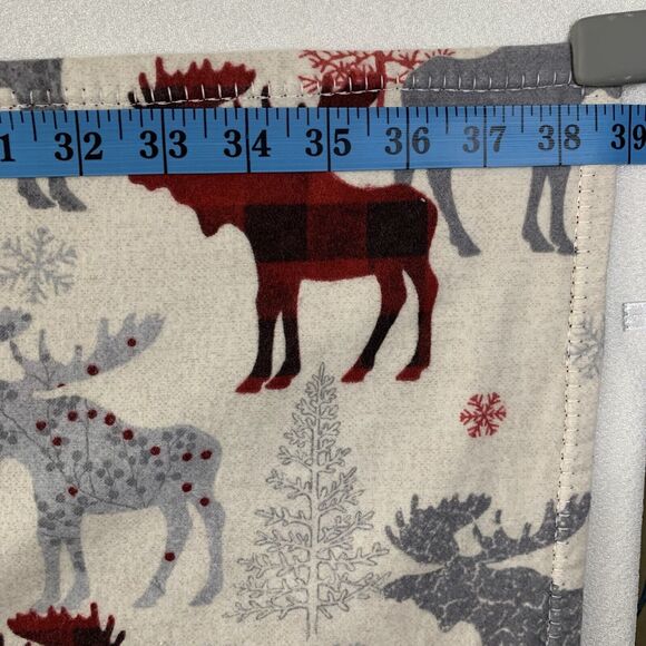 Project Linus Handmade Cozy Blanket Winter Holiday Plaid Elk 39X30 Snowflakes - Picture 5 of 9